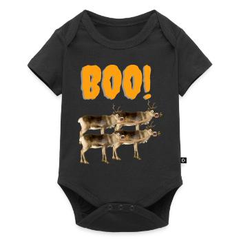 BOO! - Baby Premium Kurzarmbody - Schwarz - Vorne