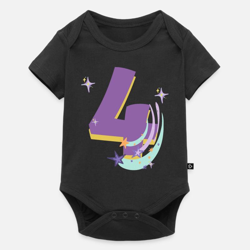 4e anniversaire (Cadeau de 4 ans) - Body à manches courtes Premium Bébé - noir