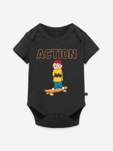 Skate Action - Baby Premium Kurzarmbody - Schwarz