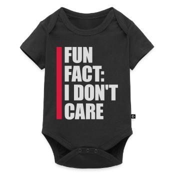 I don't care fact - Baby Premium short-sleeve bodysuit - black - Front