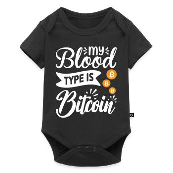 Bitcoin BTC Crypto Blockchain Coin Exchange - Body à manches courtes Premium Bébé - noir - Devant
