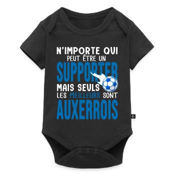 Cadeau foot auxerre supporter auxerrois - Body à manches courtes Premium Bébé - noir - Devant