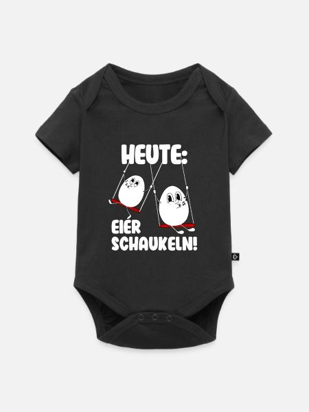 Motivation Faulheit Eier - Baby Premium Kurzarmbody - Schwarz