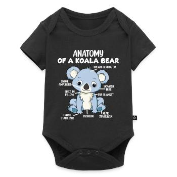 Anatomie eines Koala-Bären - Baby Premium Kurzarmbody - Schwarz - Vorne