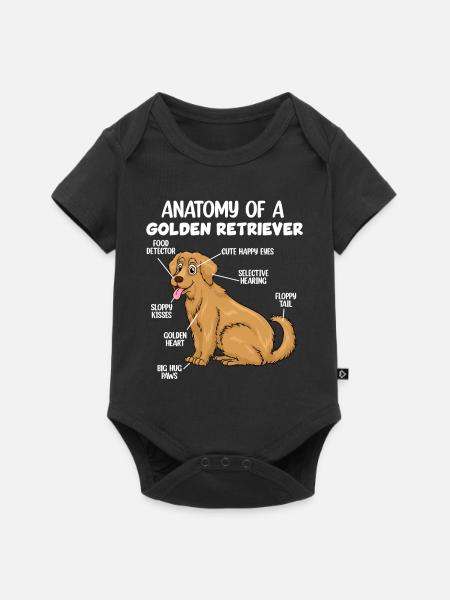 Anatomie eines Golden Retrievers - Premium kortærmet baby-body  - sort