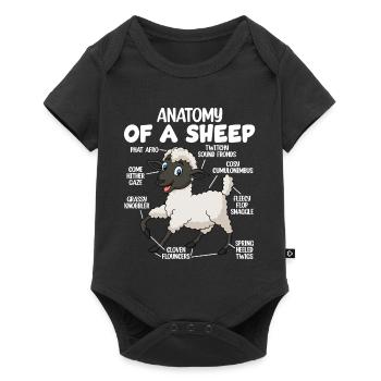 Anatomy of a sheep - Baby Premium short-sleeve bodysuit - black - Front