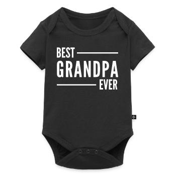 BEST GRANDPA EVER. GRANDPA GIFT - Baby Premium short-sleeve bodysuit - black - Front