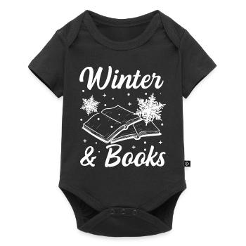 Winter Books Reading Cozy Winter Days - Baby Premium short-sleeve bodysuit - black - Front