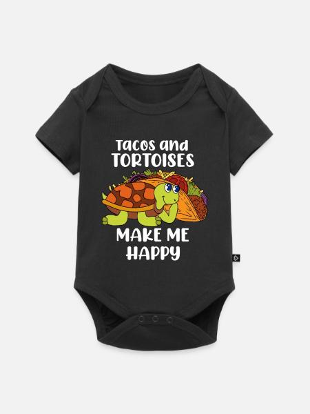 Schildkröte Lustiges Geschenk - Baby Premium Kurzarmbody - Schwarz