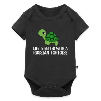 Turtle - Baby Premium short-sleeve bodysuit - black - Front