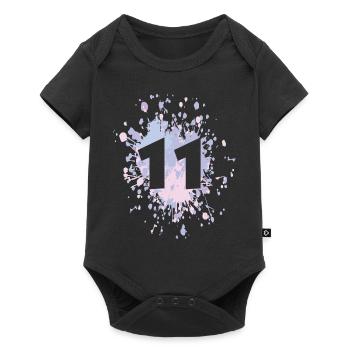 Number 11th Color Splash - Baby Premium short-sleeve bodysuit - black - Front