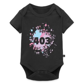 Statut Humeur Repos 403 Éclaboussure de couleur interdite - Body à manches courtes Premium Bébé - noir - Devant