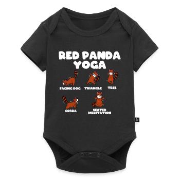 Red Panda Yoga - Baby Premium short-sleeve bodysuit - black - Front