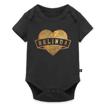 Belinda Hearts Gold - Body à manches courtes Premium Bébé - noir - Devant