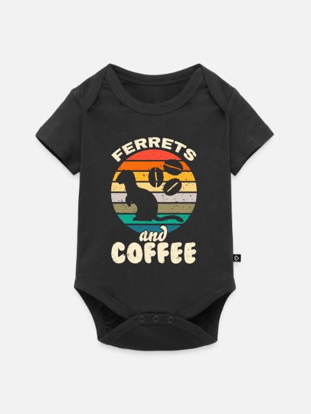 Frettchen - Baby Premium Kurzarmbody - Schwarz