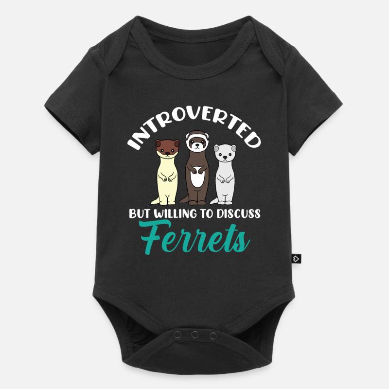 Frettchen - Baby Premium Kurzarmbody - Schwarz