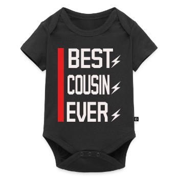 Citation Du Meilleur Cousin De Tous Les Temps - Body à manches courtes Premium Bébé - noir - Devant