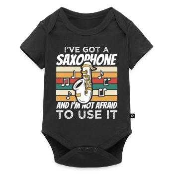 Saxophone Kids - Baby Premium short-sleeve bodysuit - black - Front