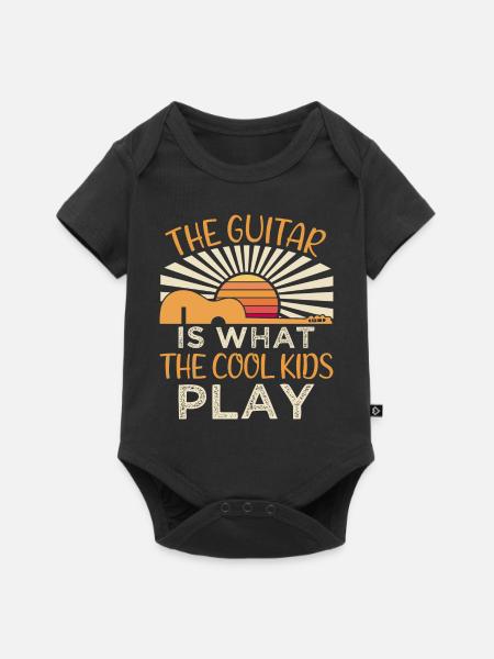 Gitarre Provokation - Baby Premium Kurzarmbody - Schwarz
