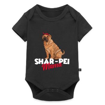 Shar Pei chinois - Body à manches courtes Premium Bébé - noir - Devant