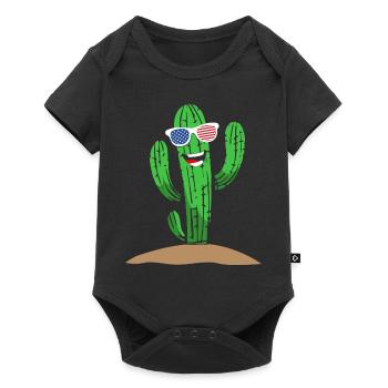 Trendy Cactus USA Art T-Shirts - Body à manches courtes Premium Bébé - noir - Devant