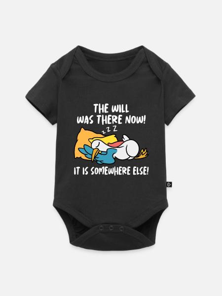 Faultier Faul Motivation - Baby Premium Kurzarmbody - Schwarz