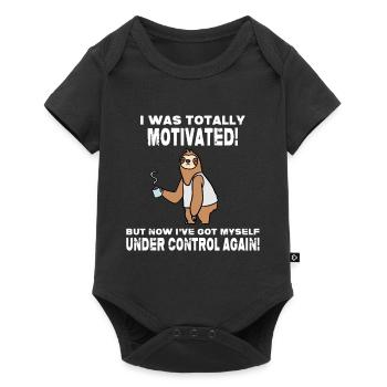 Sloth Lazy Motivation - Baby Premium short-sleeve bodysuit - black - Front
