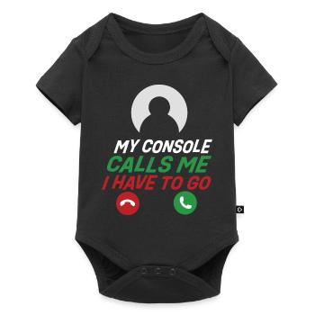 Ma console m’appelle - Body à manches courtes Premium Bébé - noir - Devant