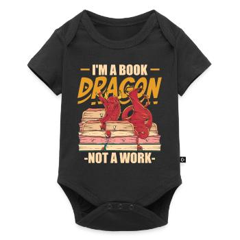 I'm A Book Dragon Not At Work Bookreading Reader - Baby Premium short-sleeve bodysuit - black - Front