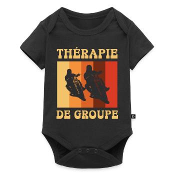 thérapie de groupe - Body à manches courtes Premium Bébé - noir - Devant