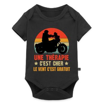 le vent c'est gratuit - Body à manches courtes Premium Bébé - noir - Devant