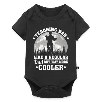 Enseigner à papa comme un père ordinaire drôle enseigner la graisse - Body à manches courtes Premium Bébé - noir - Devant