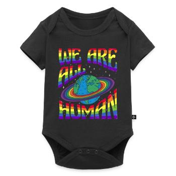 We are all Human LGBT Pride Month LGBTQ - Baby Premium short-sleeve bodysuit - black - Front
