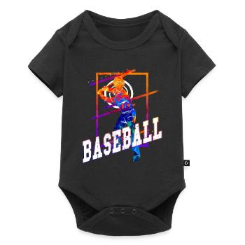 Baseball Baseball Player Vintage Colorful - Baby Premium short-sleeve bodysuit - black - Front