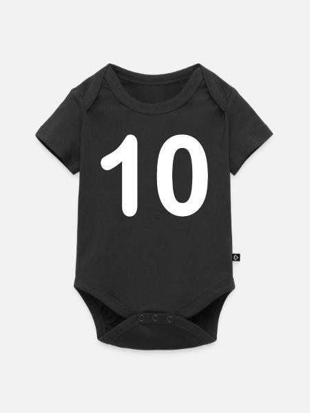 10 - Baby Premium Kurzarmbody - Schwarz