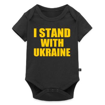 I stand with ukraine - Body à manches courtes Premium Bébé - noir - Devant