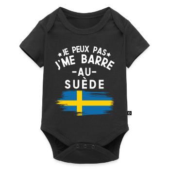 Je Peux Pas J'me Barre Au Suède Vacances - Body à manches courtes Premium Bébé - noir - Devant