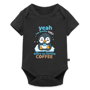 Yes, I'm pretty chilly before my morning coffee - Baby Premium short-sleeve bodysuit - black - Front
