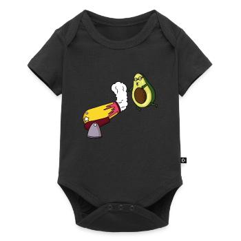 Avocado Zirkus Kanone - Baby Premium Kurzarmbody - Schwarz - Vorne