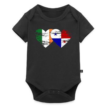 Irlande Drapeau du Panama utilisé - Body à manches courtes Premium Bébé - noir - Devant