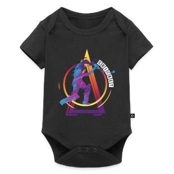 Cricket Cricketspieler Schlagmann Sport Vintage - Baby Premium Kurzarmbody - Schwarz - Vorne