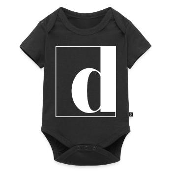 Letter alphabet d - Baby Premium short-sleeve bodysuit - black - Front