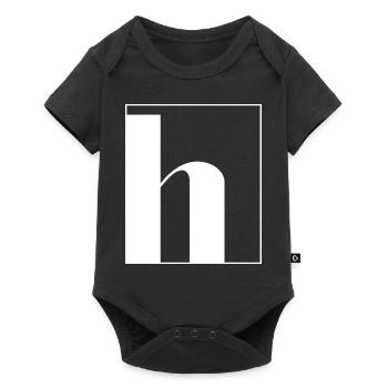 Lettre alphabet h - Body à manches courtes Premium Bébé - noir - Devant