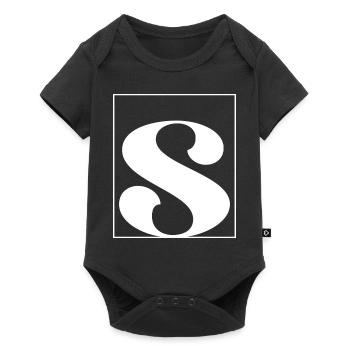 Letter alphabet s - Baby Premium short-sleeve bodysuit - black - Front