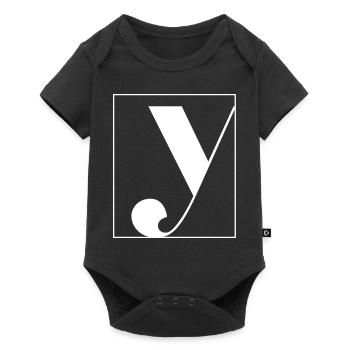 Letter alphabet y - Baby Premium short-sleeve bodysuit - black - Front
