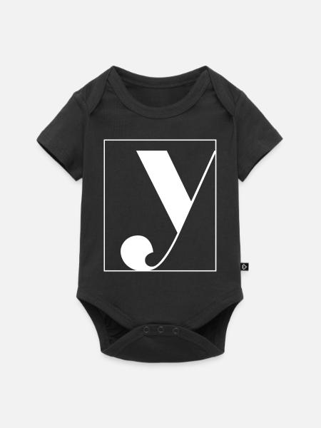 Buchstabenalphabet y - Baby Premium Kurzarmbody - Schwarz