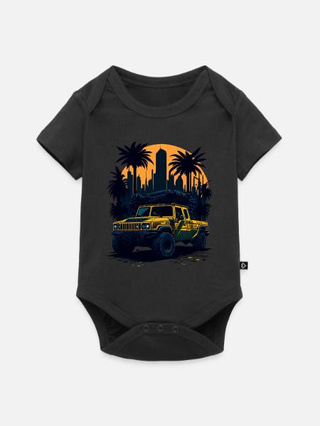 Offroad-Abenteuer | 4x4 - Baby Premium Kurzarmbody - Schwarz