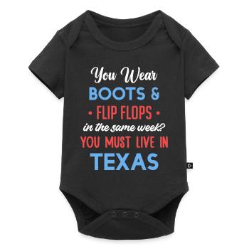 The Texas weather changes the design for proud - Baby Premium short-sleeve bodysuit - black - Front