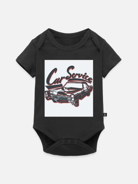 Retro Car - Baby Premium Kurzarmbody - Schwarz