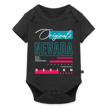 Nevada - Baby Premium Kurzarmbody - Schwarz - Vorne